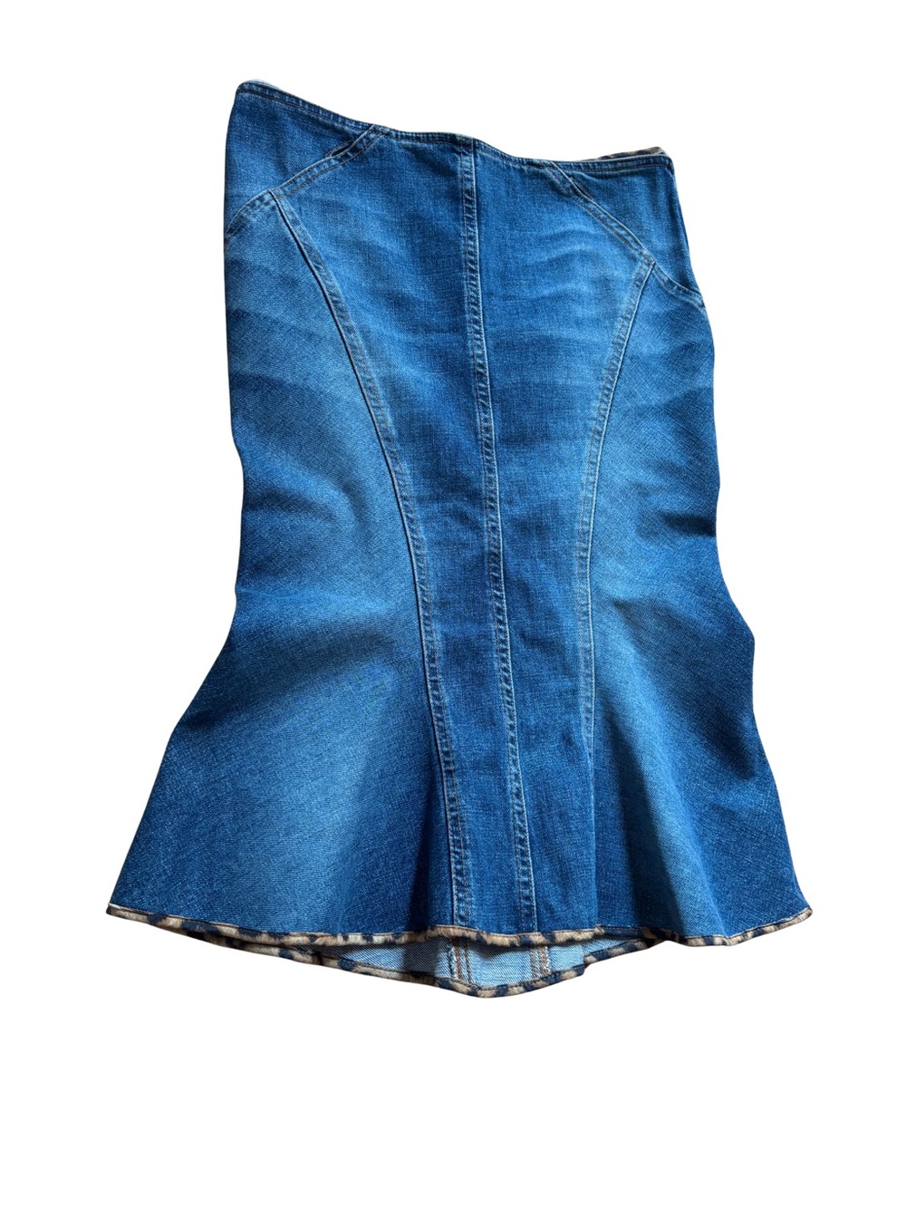 Roberto Cavalli 2003 Denim Mermaid Skirt
Leather Pocket Detail - Picture 3 of 9